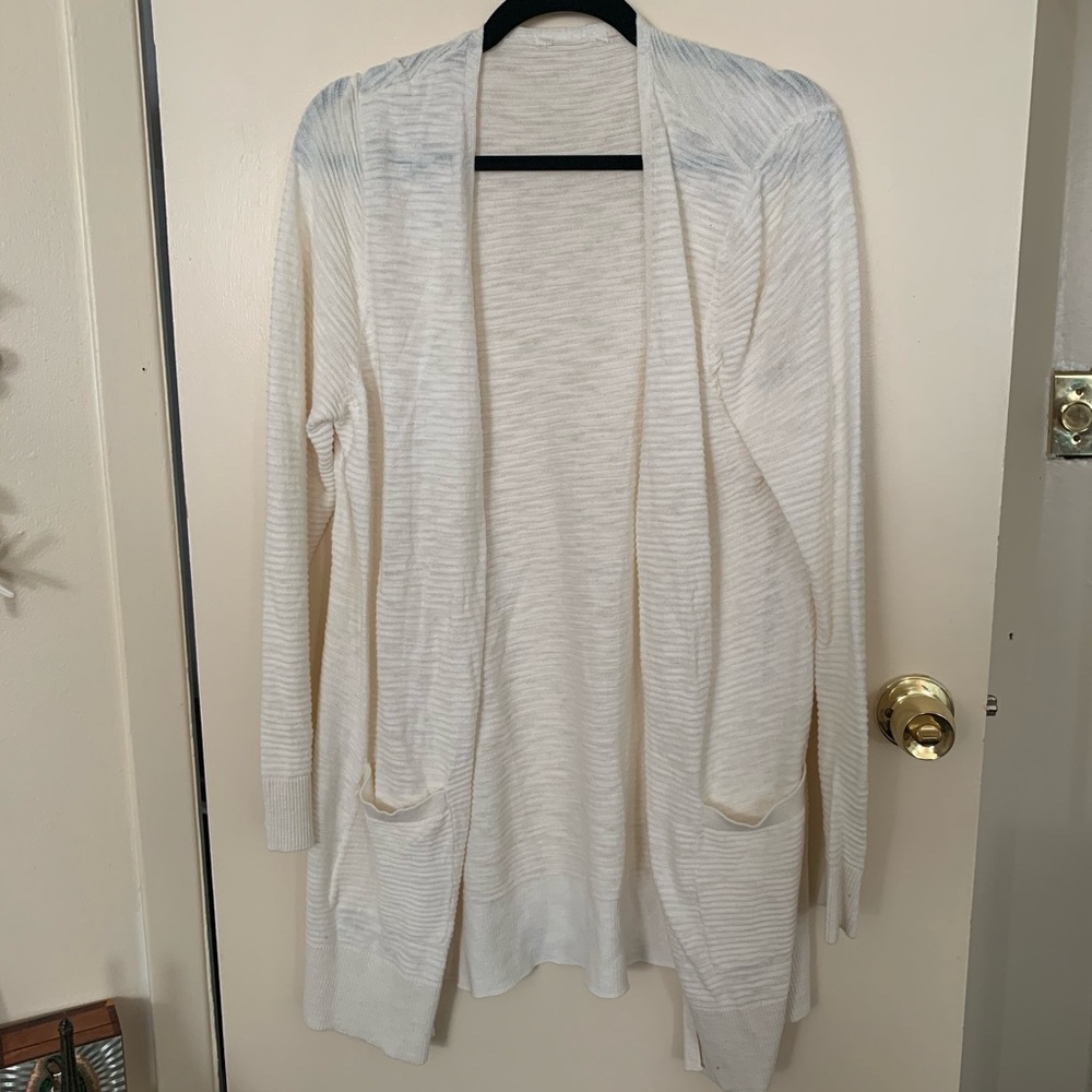 White cardigan